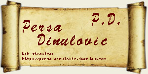 Persa Dinulović vizit kartica